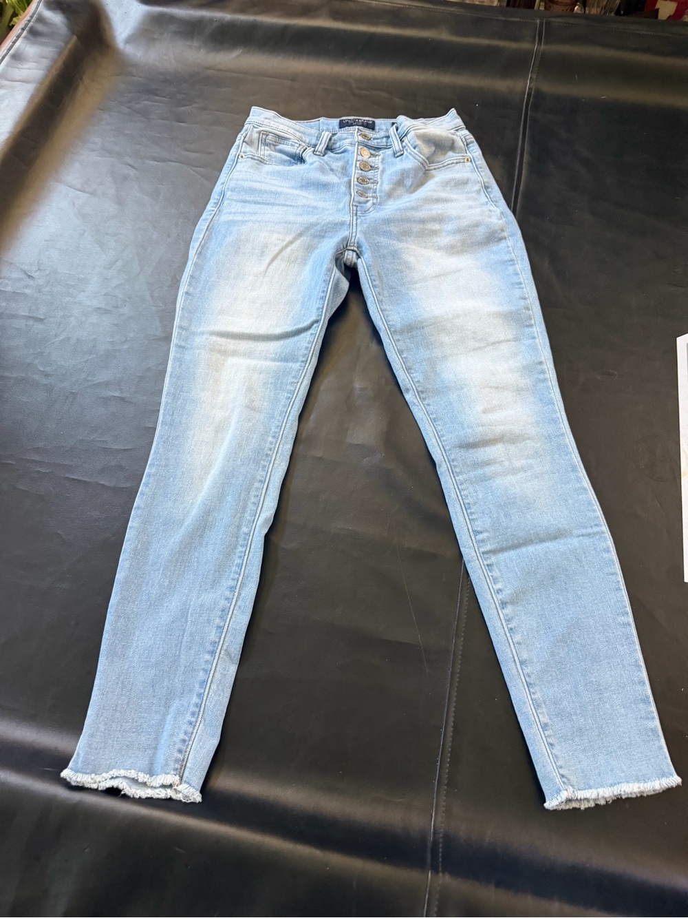 Lucky Brand Light Blue High-Rise Button-Fly Skinny Jeans